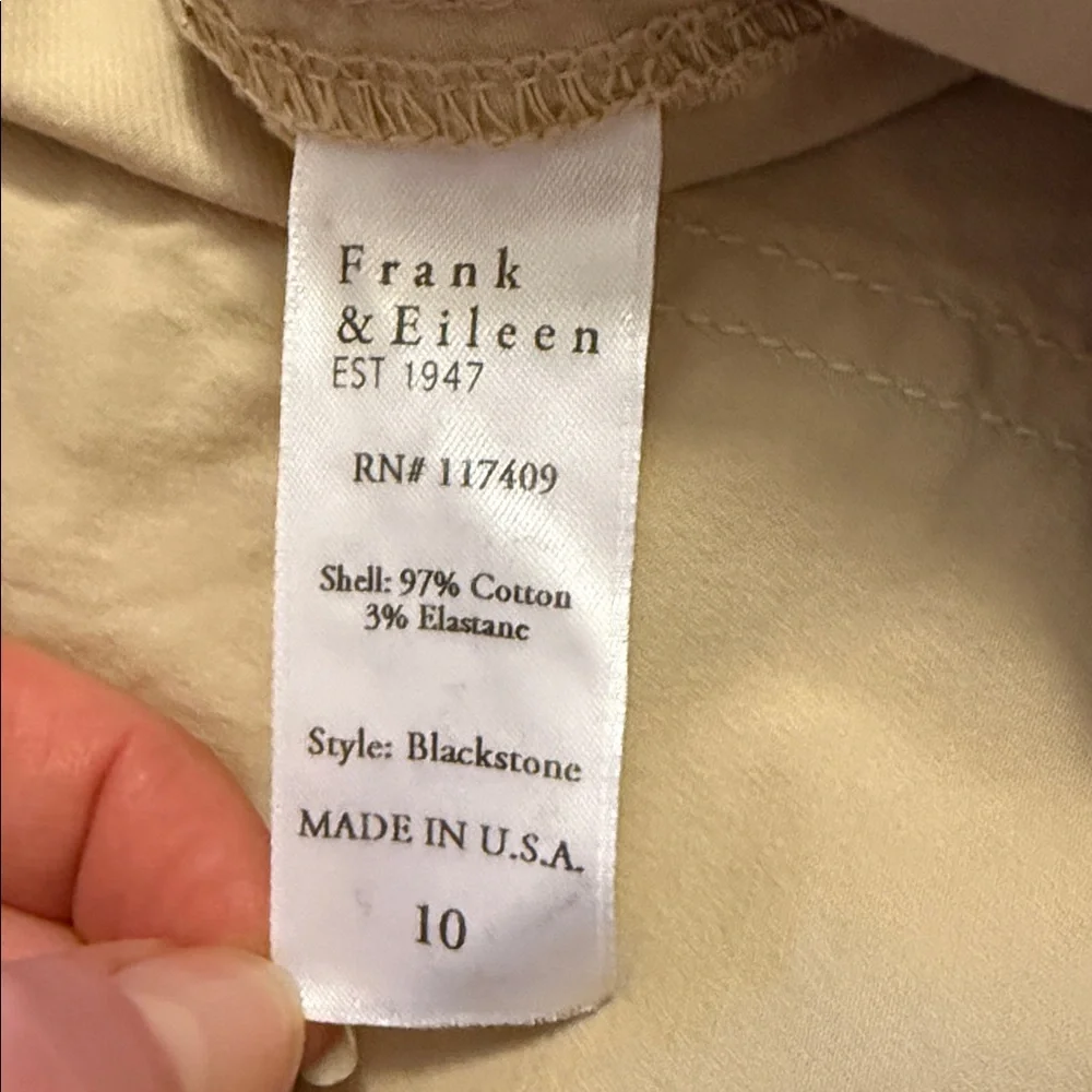 Frank & Eileen Blackstone Utility Pant in Twill Khaki, size 10 - Picture 7 of 16